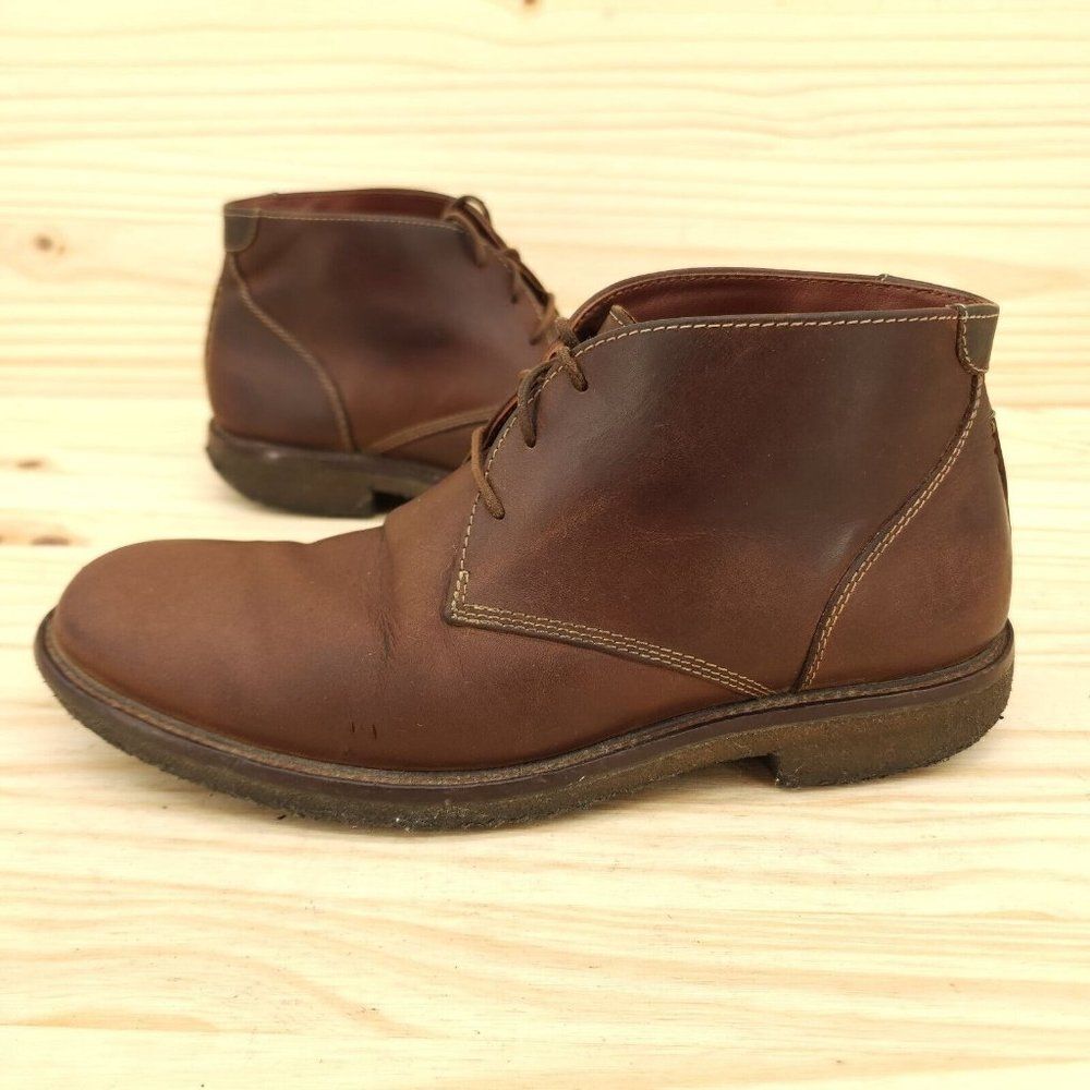 Johnston Murphy Men's Desert Chukka Boots Sz 7 Brown Leather Lace Up